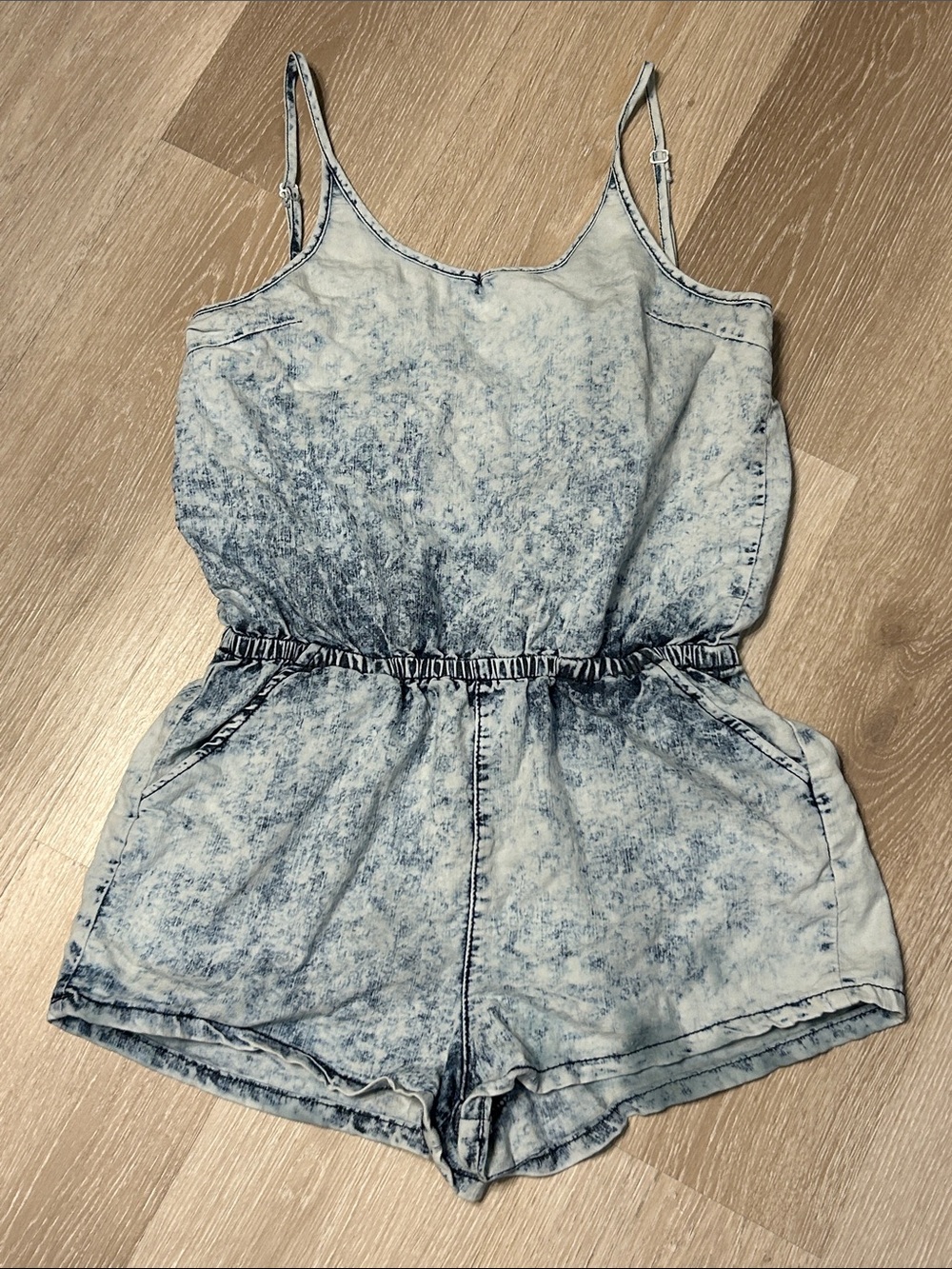 Roma Premier Fashion Acid Washed Romper Sz Large